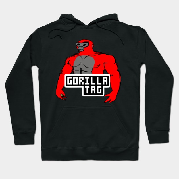 Gorilla Tag Red Monke VR Gamer Merch Hoodie by gts